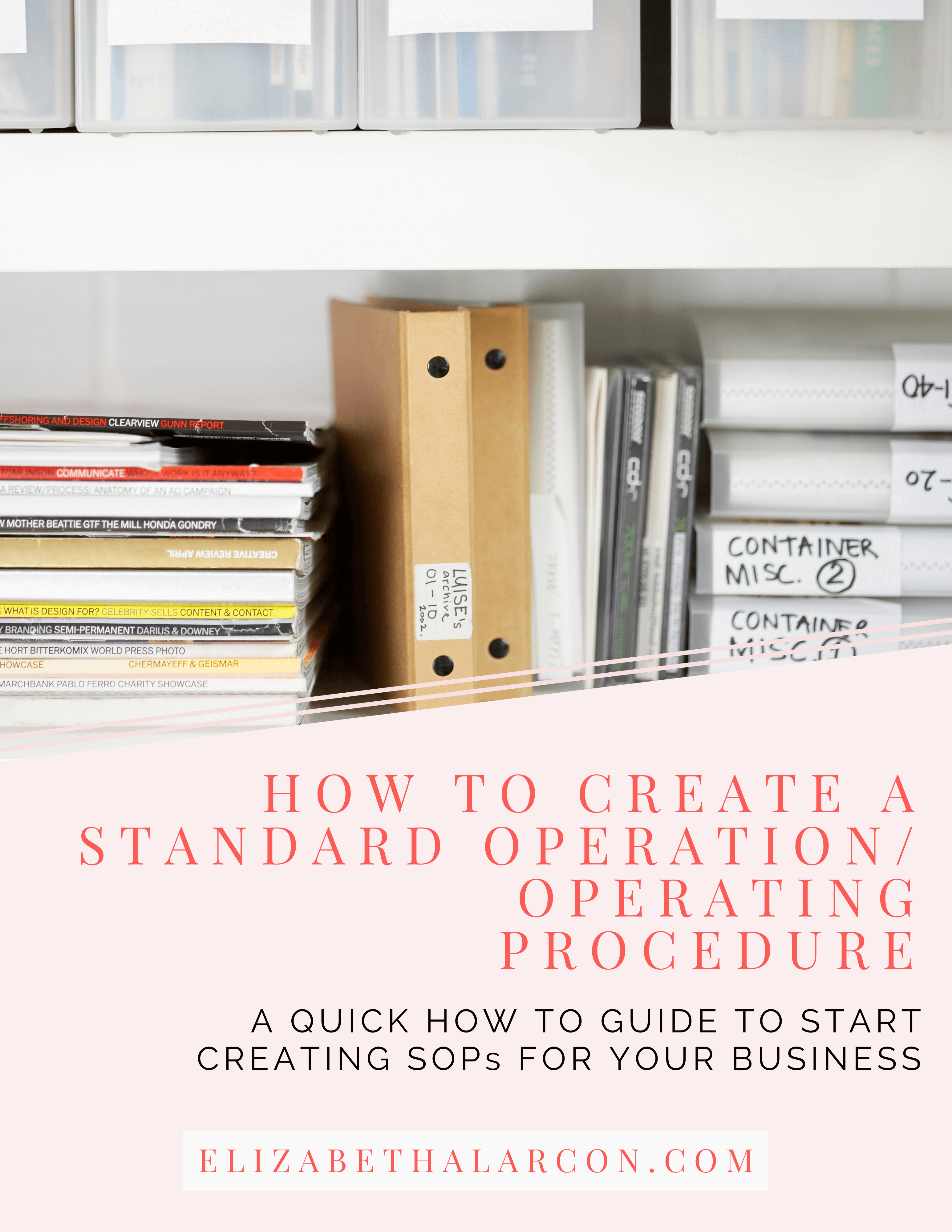 ELIZABETH ALARCÓN - How to Create a Standard OperationOperating Procedure ELIZABETH ALARCÓN - How to Create a Standard Operation Operating Procedure