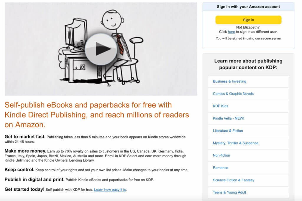 ELIZABETH ALARCON - KINDLE DIRECT PUBLISHING - A Simplified Explanation of the 6 Most Common Online Business Models
